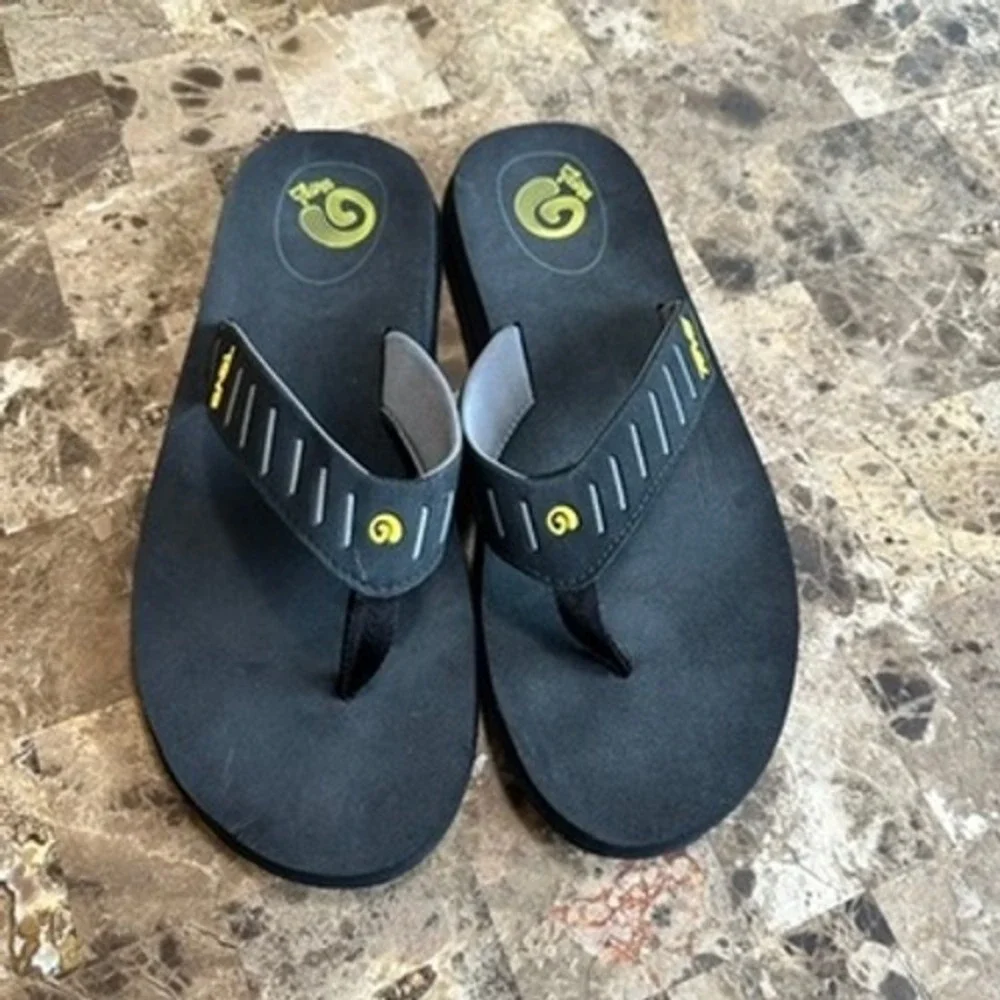 NEW Teva Mush II Mens Black Flip Flop Sandals Sz 12 Travel Surf Athleisure Beach